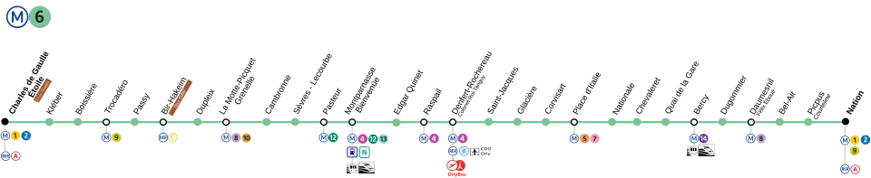 Географически точное расположение линии 6