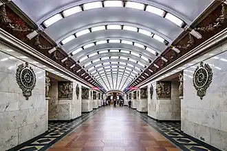 Центральный зал станции «Нарвская»