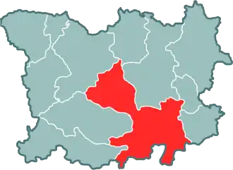 Минское воеводство на карте