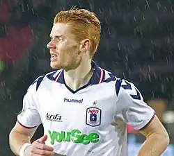 Киркесков в футболке «Орхуса» в 2013 году