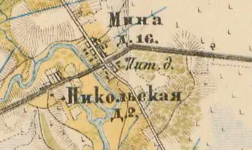 План деревни Никольское. 1885 год