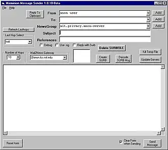 Скриншот программы Mixminion