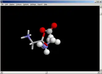 Скриншот программы RasMol