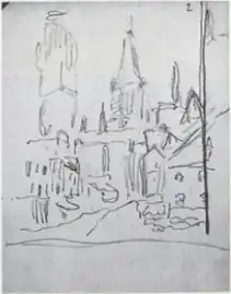 D162. Набросок для картины W1316