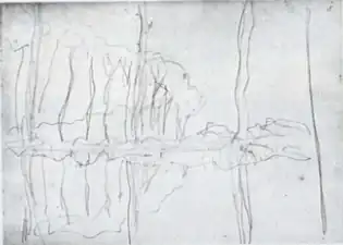 D355. Набросок для картин W1302 — W1308