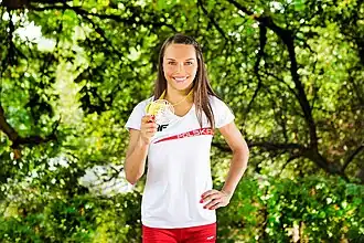 Моника Щенсная с бронзой чемпионата Европы в помещении 2015 года