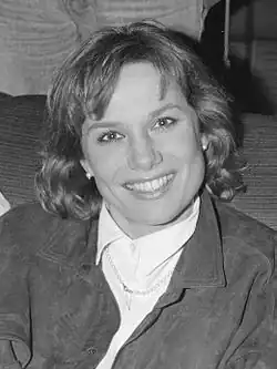 Актриса Моник ван де Вен на премьере фильма, 8 февраля 1988 г.