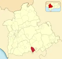 Расположение муниципалитета Монтельяно на карте провинции