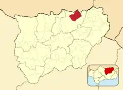 Расположение муниципалитета Монтисон на карте провинции