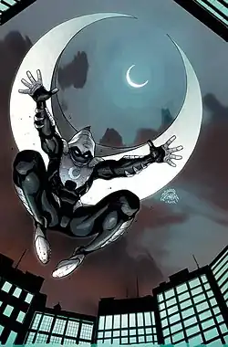 Лунный рыцарь на обложке комикса Moon Knight (Vol. 7) #3 (май 2014).Художник — Райан Стегман[англ.].