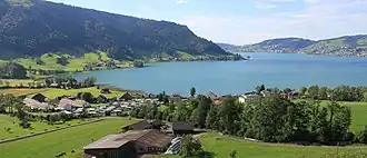 Вид на озеро из Моргартена осенью 2015 г.