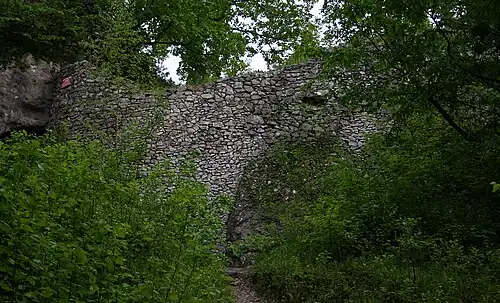Фрагмент стен замка