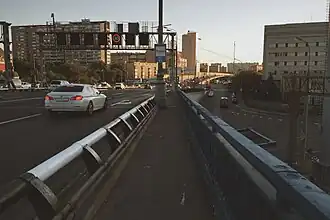 Рижская эстакада (в сторону Новорижской).