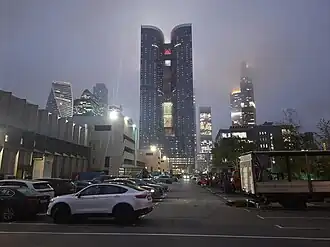 Небоскрёб в январе 2024 года