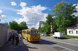 Вид на перекрёсток с улицей Мнёвники и телебашню Октябрьского радиоцентра