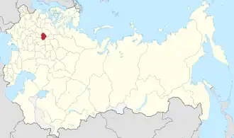 Московская губерния на карте