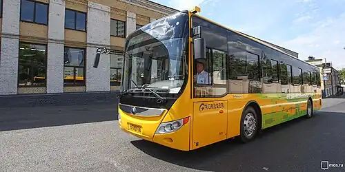 Электробус Yutong E12 (ZK6125BEVG12) на испытаниях в Москве в 2017 году