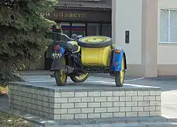 Мотоцикл «Днепр» с боковой коляской, использовавшийся сотрудниками ГАИ во второй половине XX века