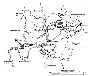 Карта Мотовилихинского района в 1926 году