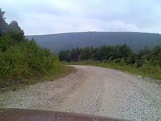 Вид на гору с дороги