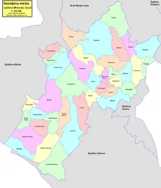 Община Мрконич-Град на карте