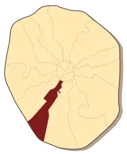 Октябрьский район на карте 1960 года