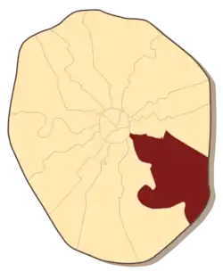 Ждановский район на карте 1960 года