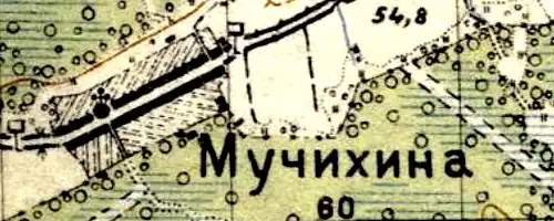 План деревни Мучихино. 1941 год