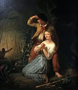 Копия неизвестного художника с картины Анри Шопена «Поль и Виргиния» из Исторического музея Виллеля, остров Реюньон.