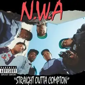 Обложка альбома N.W.A «Straight Outta Compton» (1988)