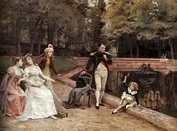 Наполеон со своей супругой Марией-Луизой Австрийской и их сыном в Вене