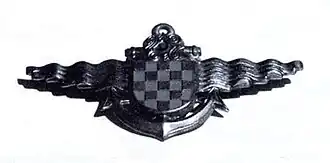 Знак отличия на головном уборе моряка ВМС Независимого государства Хорватия