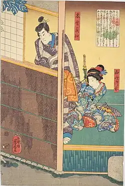 Утагава Куниёси. Из серии «Картинки Эдо». 1850-е гг. Цветная гравюра на  дереве