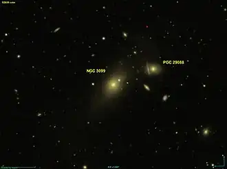 В центре фотографии находится NGC 3099, справа (к западу) от неё NGC 3099B, обозначенная здесь как PGC 29088