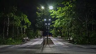 Центральная аллея в парке «Дубки» в Нижнем Новгороде