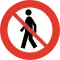 Forbudt for fotgangere
