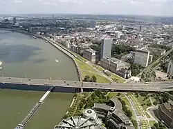 Вид с телевизионной башни Rheinturm