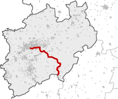 Strecke der Рур-Зиг-Экспресс
