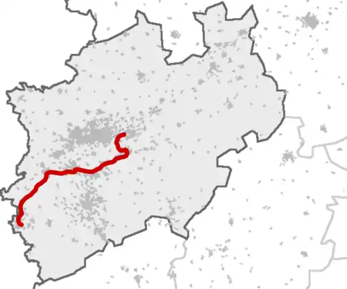Strecke der Вуппер-Экспресс