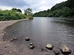 Полоса галечного пляжа.