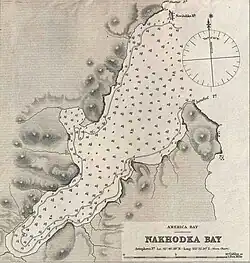 Бухта Находка на английской карте (1868)