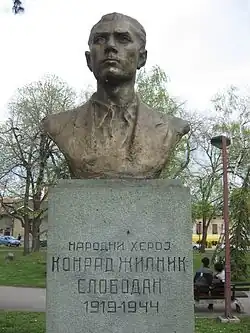 Памятный бюст Слободана Жилника в Нише