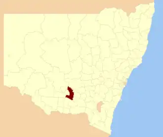 Расположение в Новом Южном Уэльсе