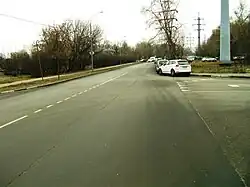 Конец улицы, пересечение с дублёром Кронштадтского б-ра. Ноябрь 2014