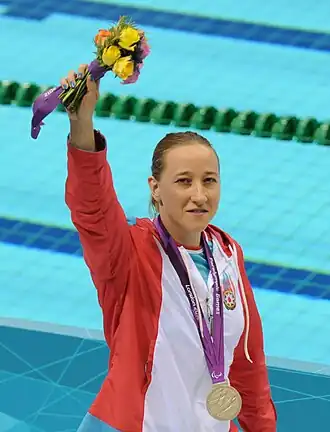 Натали Пронина на церемонии награждения Паралимпийских игр 2012