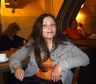 Наталия Черных ведёт вечер Крымского клуба в «Зодиакальном цикле». Клуб «Проект О.Г.И.», 28.03.2011.