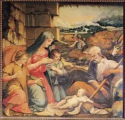 М. Тозини. Рождество. Между 1550 и 1551. Холст, масло