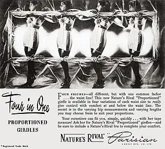 Реклама женского белья в восстановленного кинофильма 1930 года (стр. 94)