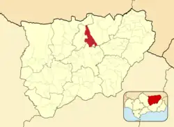 Расположение муниципалитета Навас-де-Сан-Хуан на карте провинции