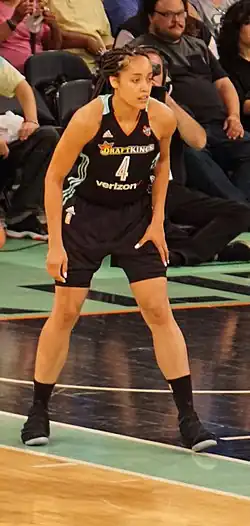 Найо в игре за «Нью-Йорк Либерти» против «Миннесота Линкс» (20 августа 2017 года)